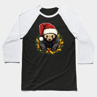 Honey Badger Christmas Baseball T-Shirt